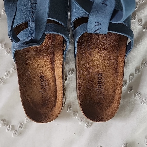 New Sundance blue italian suede sandals size 41/ 10 - Picture 6 of 7